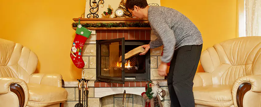 Rusted Metal Fireplace Restoration in Terrell, Texas